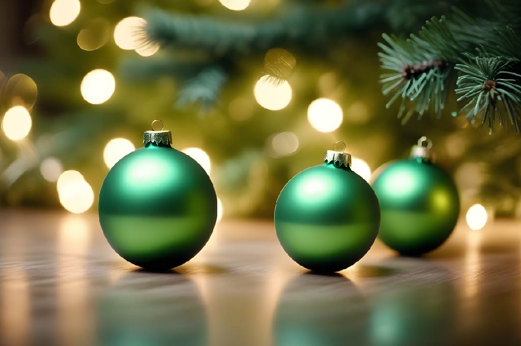 Green Christmas Ornaments